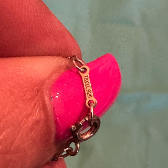 TIFFANY & CO. Double Loving Heart Infinity Chain Necklace Silver 18” - Picture 3 of 5